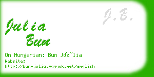 julia bun business card